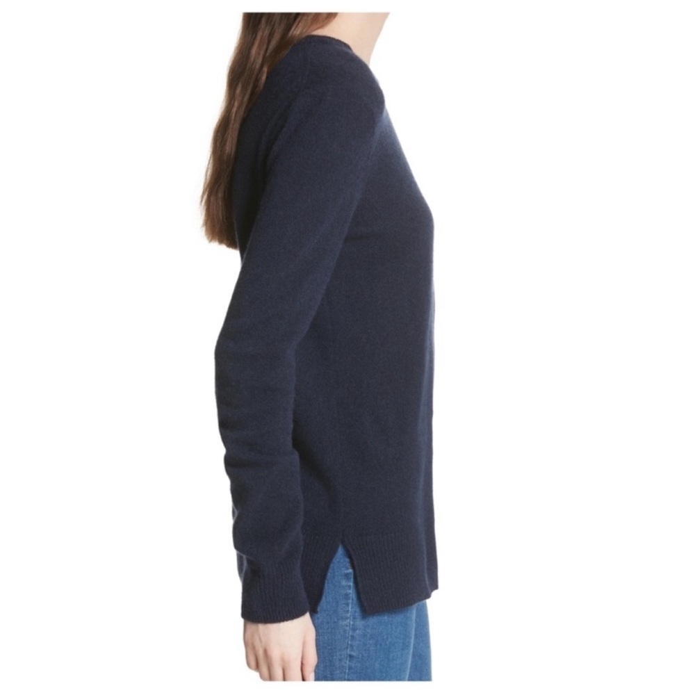 Tory Burch Bella Cashmere Sweater In Tory Navy - Picture 3 of 10